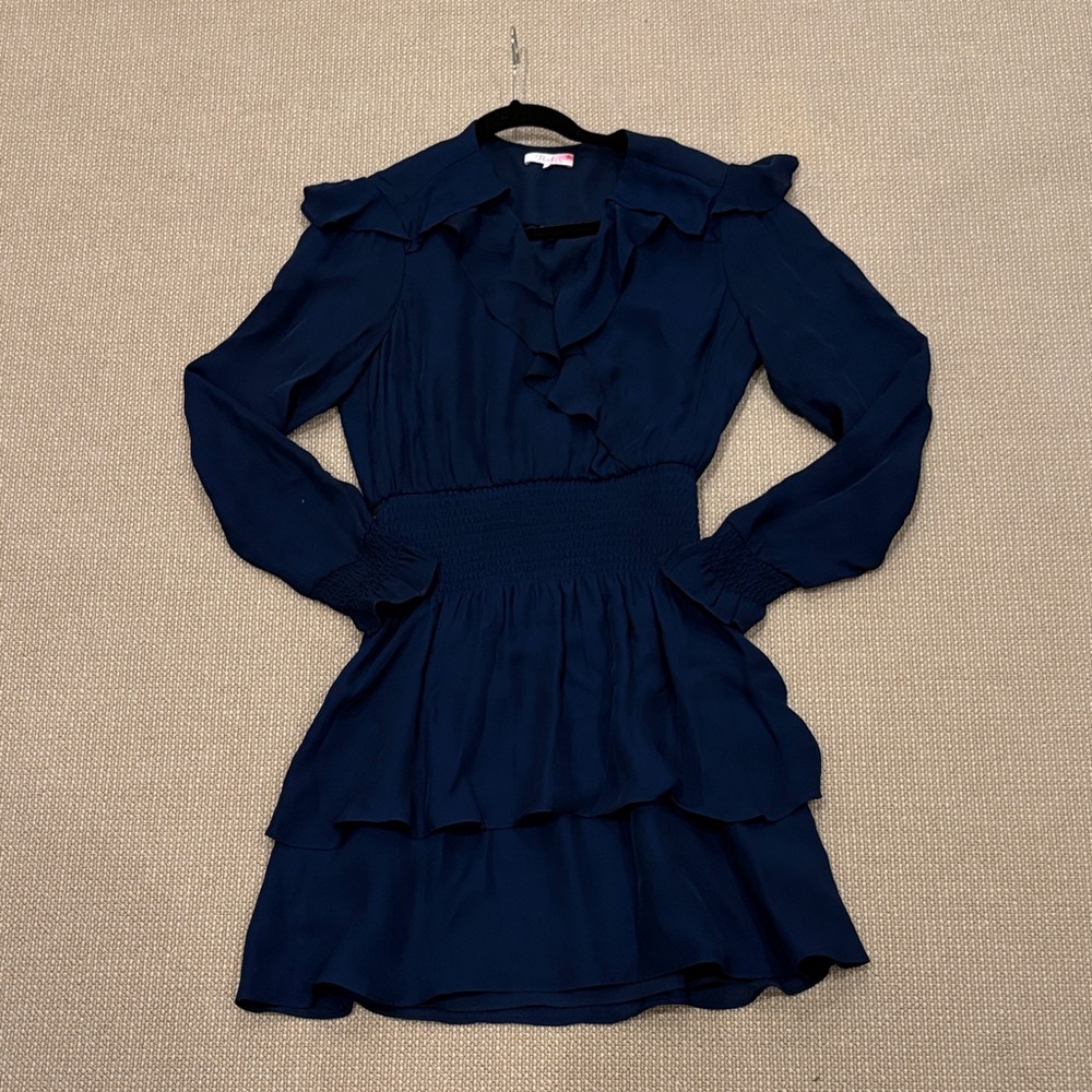 Parker Midnight Blue Long Sleeve Dress